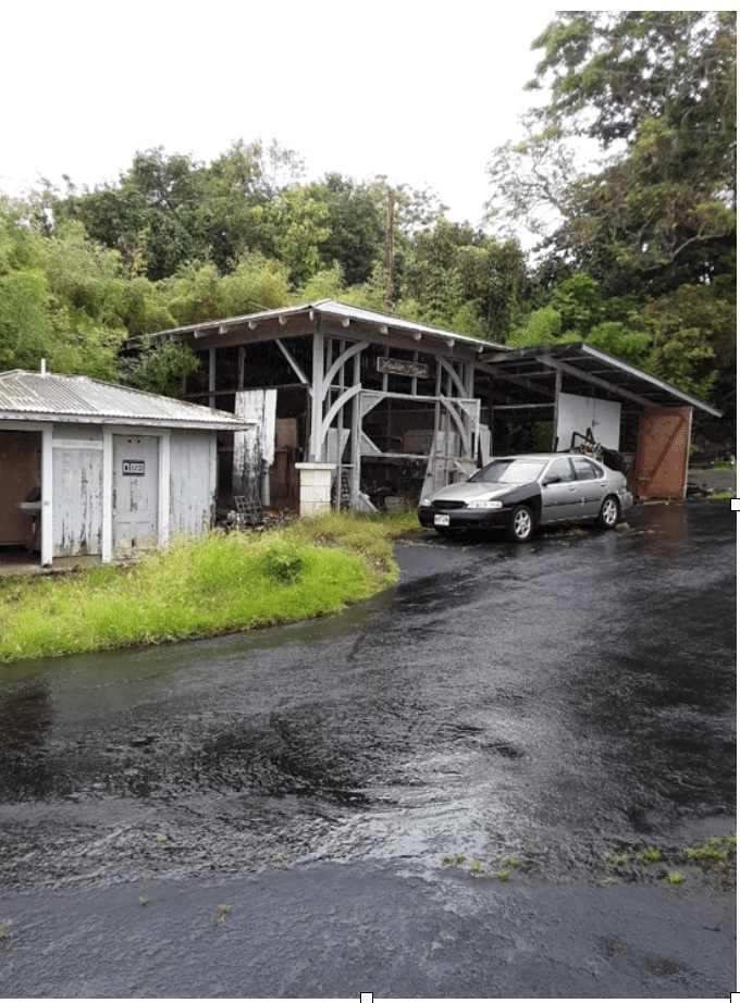 David's Nissan outside his space